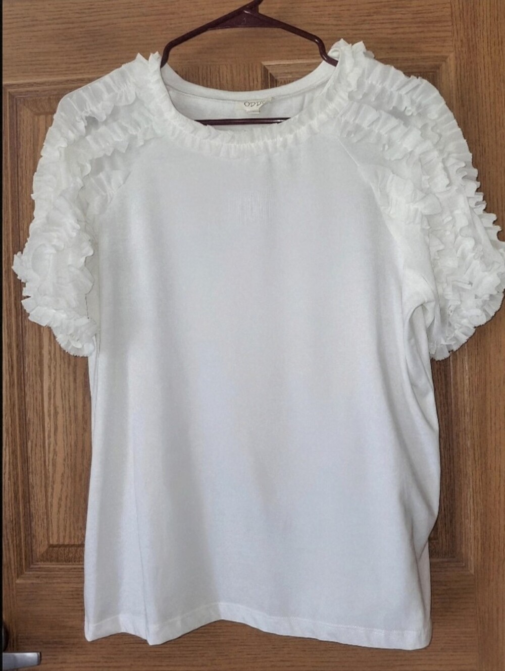 ODDI Boutique Ruffle-Detailed Solid Knit Top